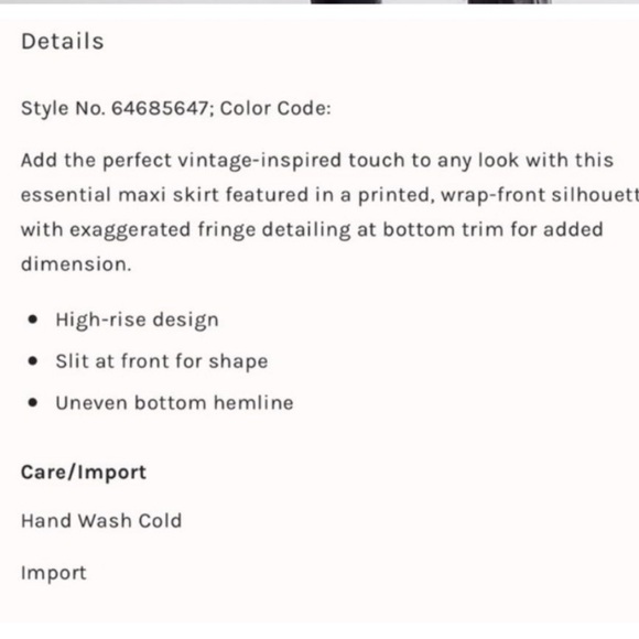 Free People Sweet Dreams Scarf Maxi Skirt NWT Size 2 - Picture 3 of 15